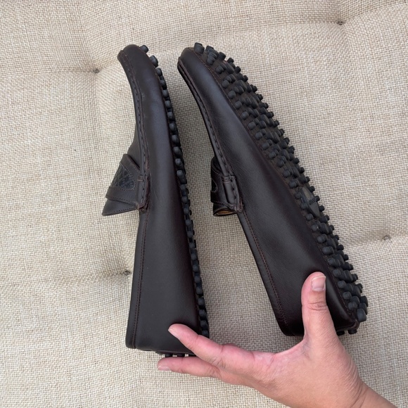 GUCCI Men's Brown Leather Loafers - Picture 8 of 10